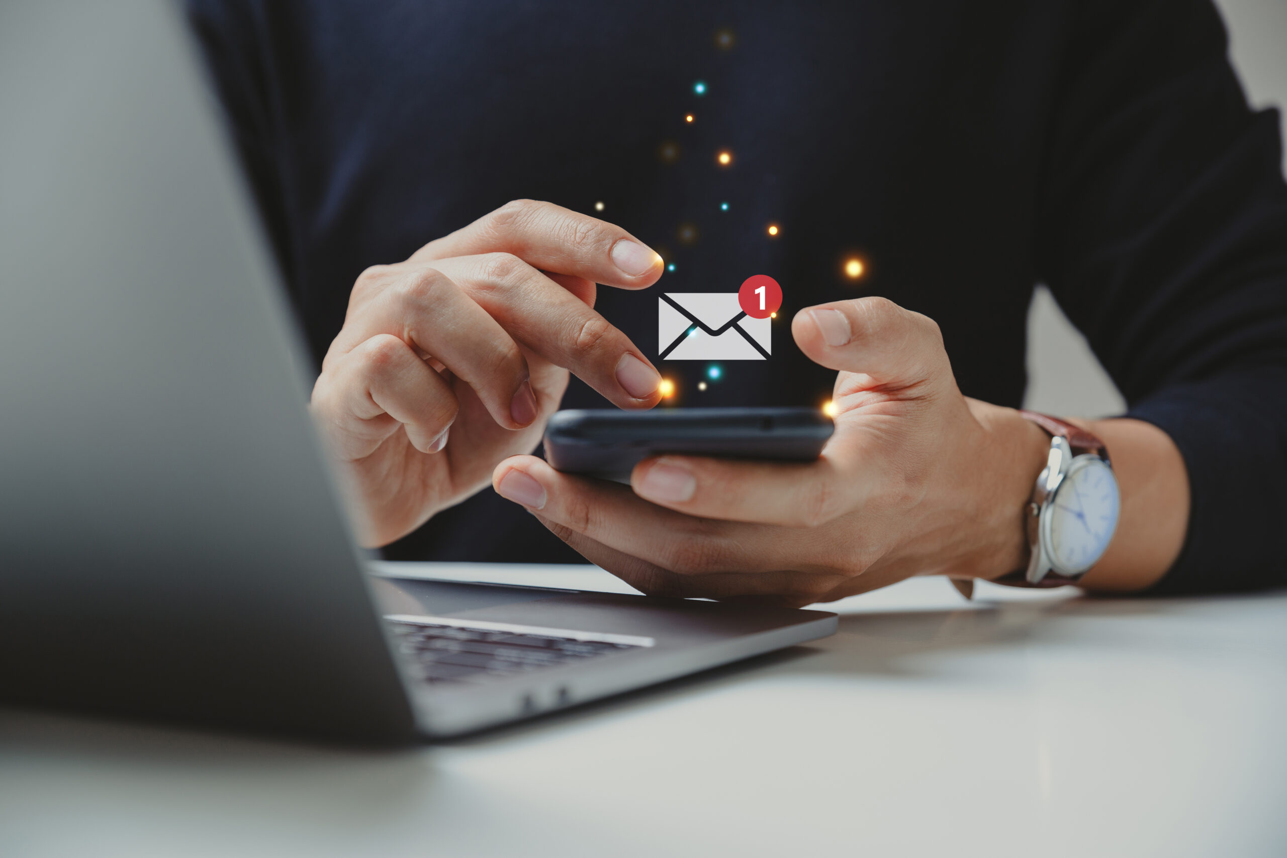 A person using a phone