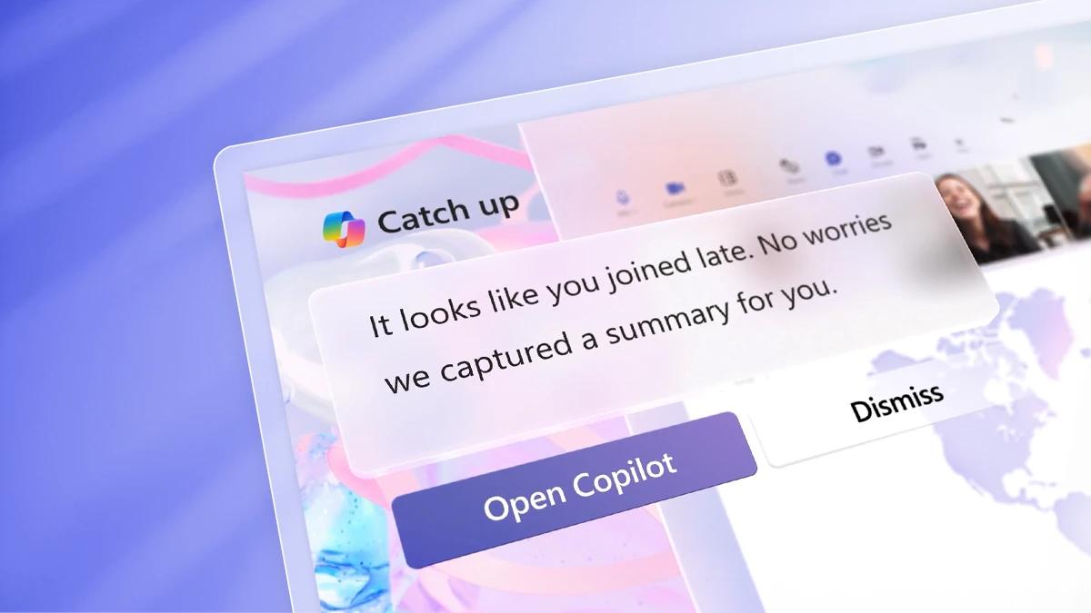 Screen showing Catch up with Microsoft Copilot