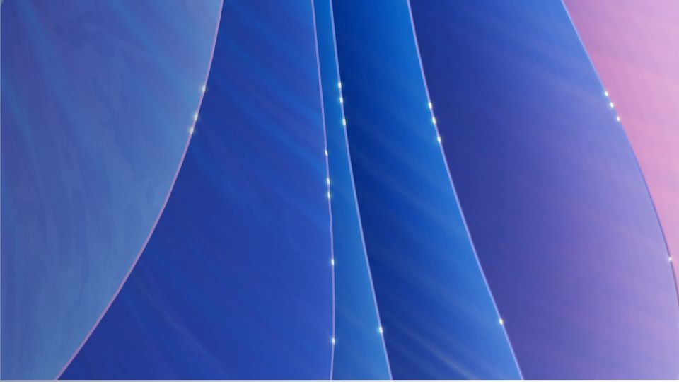 A decorative blue, purple, and pink background pattern