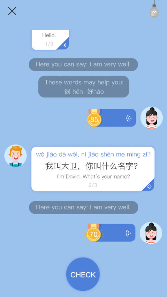 translation chat example