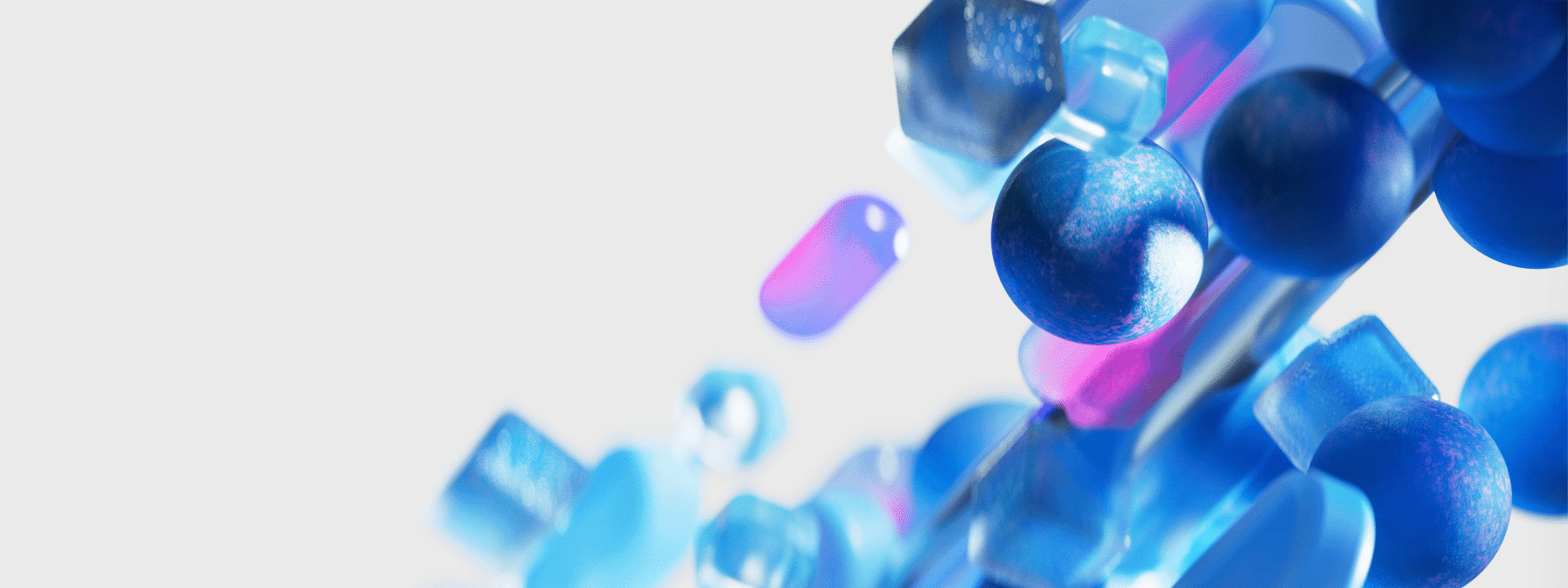 Catalyst Lab | abstract blue and purple shapes on a light background