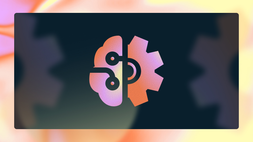 Graphic displaying a brain and gear icon set representing Agentic AI