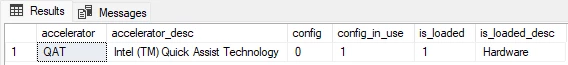 Image of code: SELECT * FROM sys.dm_server_hardware_offload_config GO